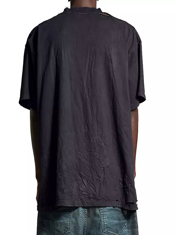Planet Earth Black Oversized T-shirt