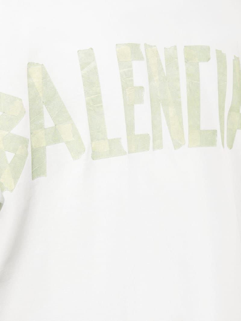 Tape Type Oversized White T-shirt - Exclusive Wear