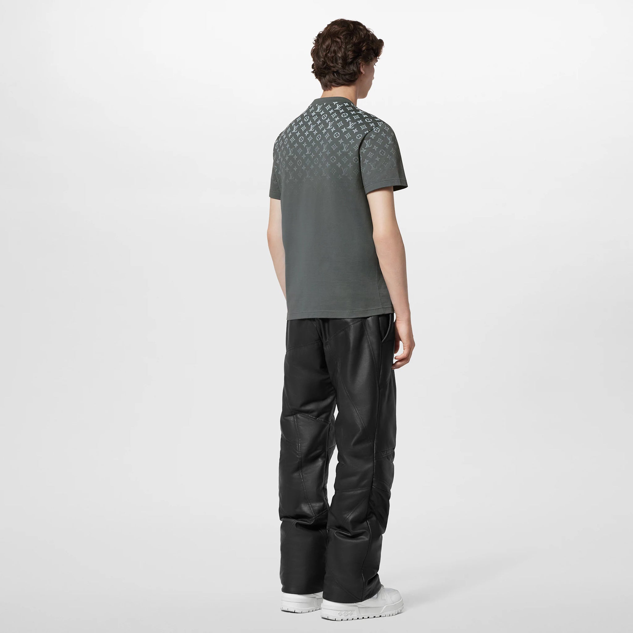 Gradient Grey Cotton T-shirt - Exclusive Wear