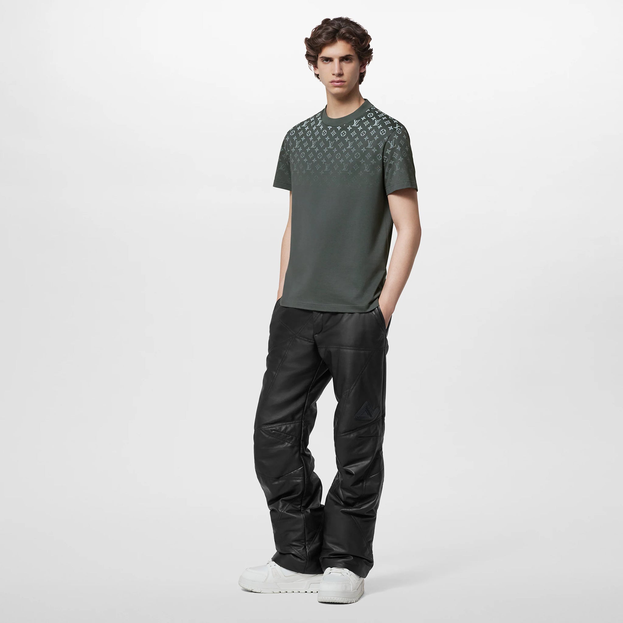 Gradient Grey Cotton T-shirt - Exclusive Wear