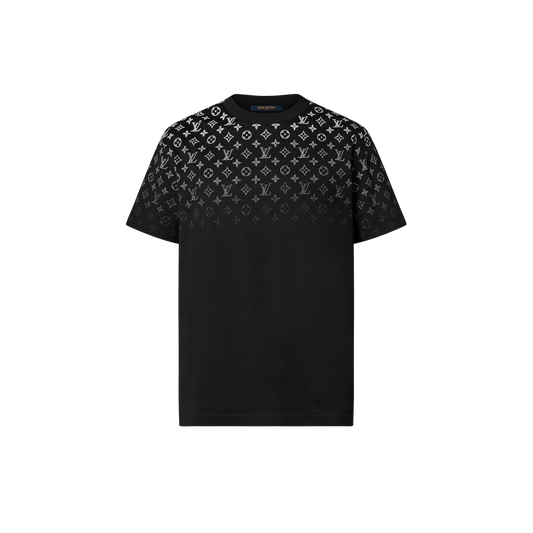 Gradient Black Cotton T-shirt