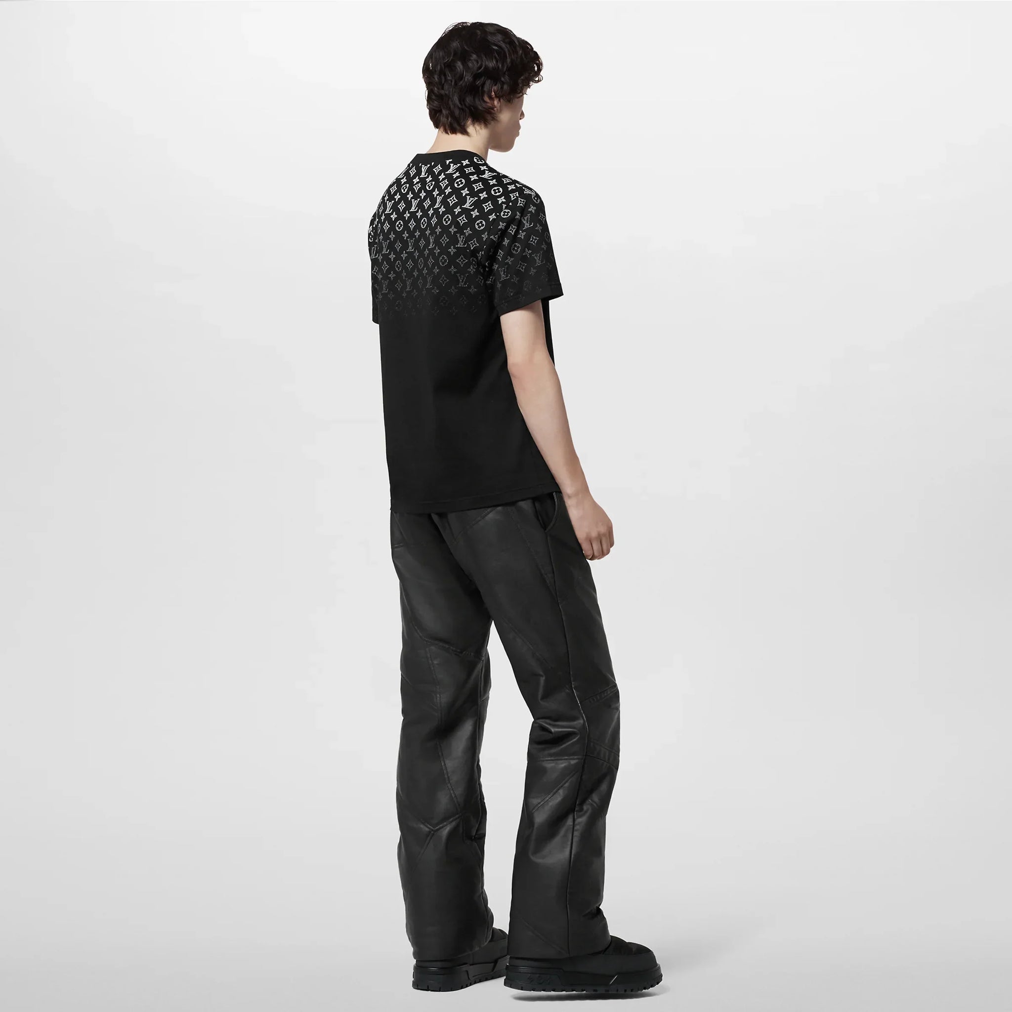 LV Icons Gradient Black Cotton T-shirt - Exclusive Wear