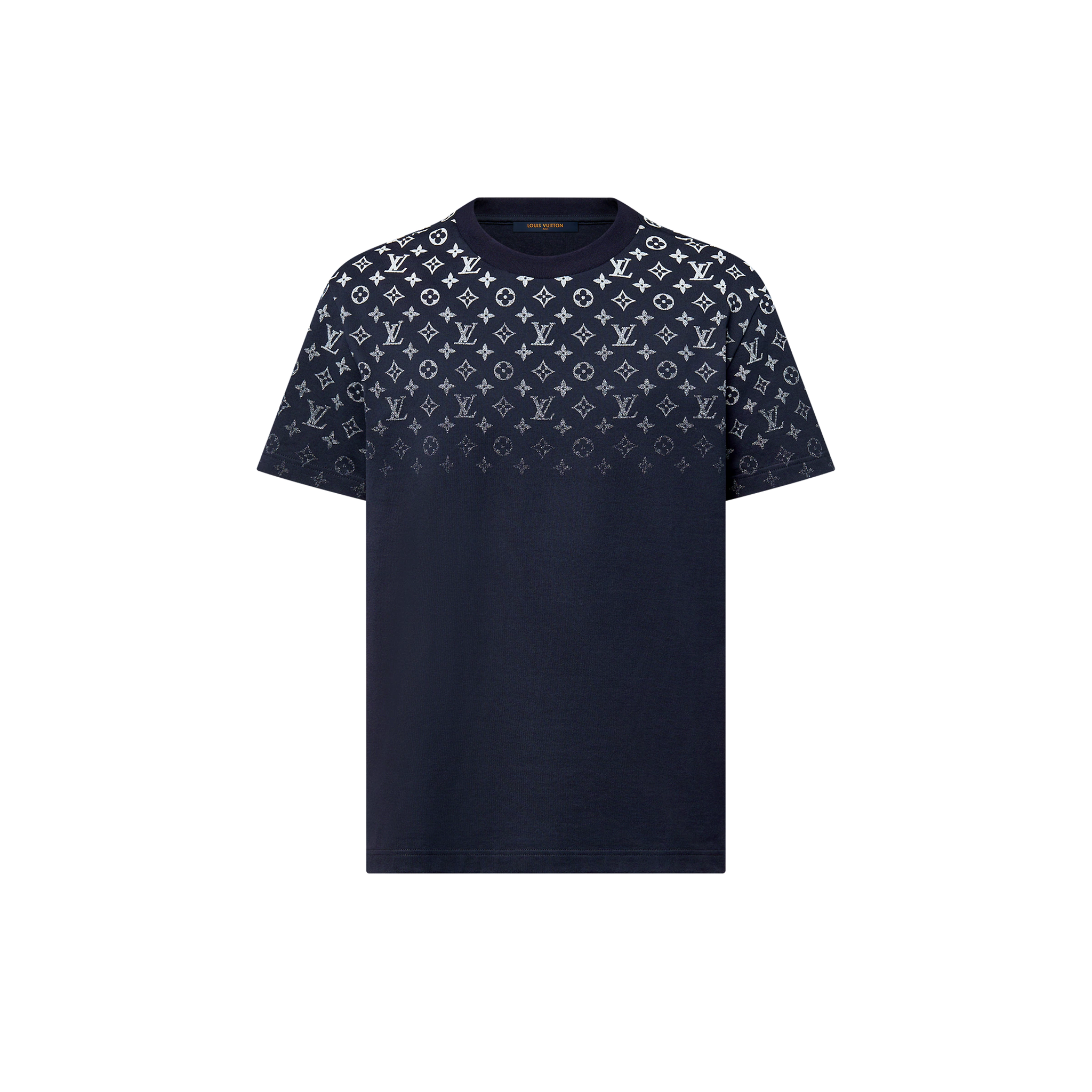 Gradient Navy Blue Cotton T-shirt - Exclusive Wear