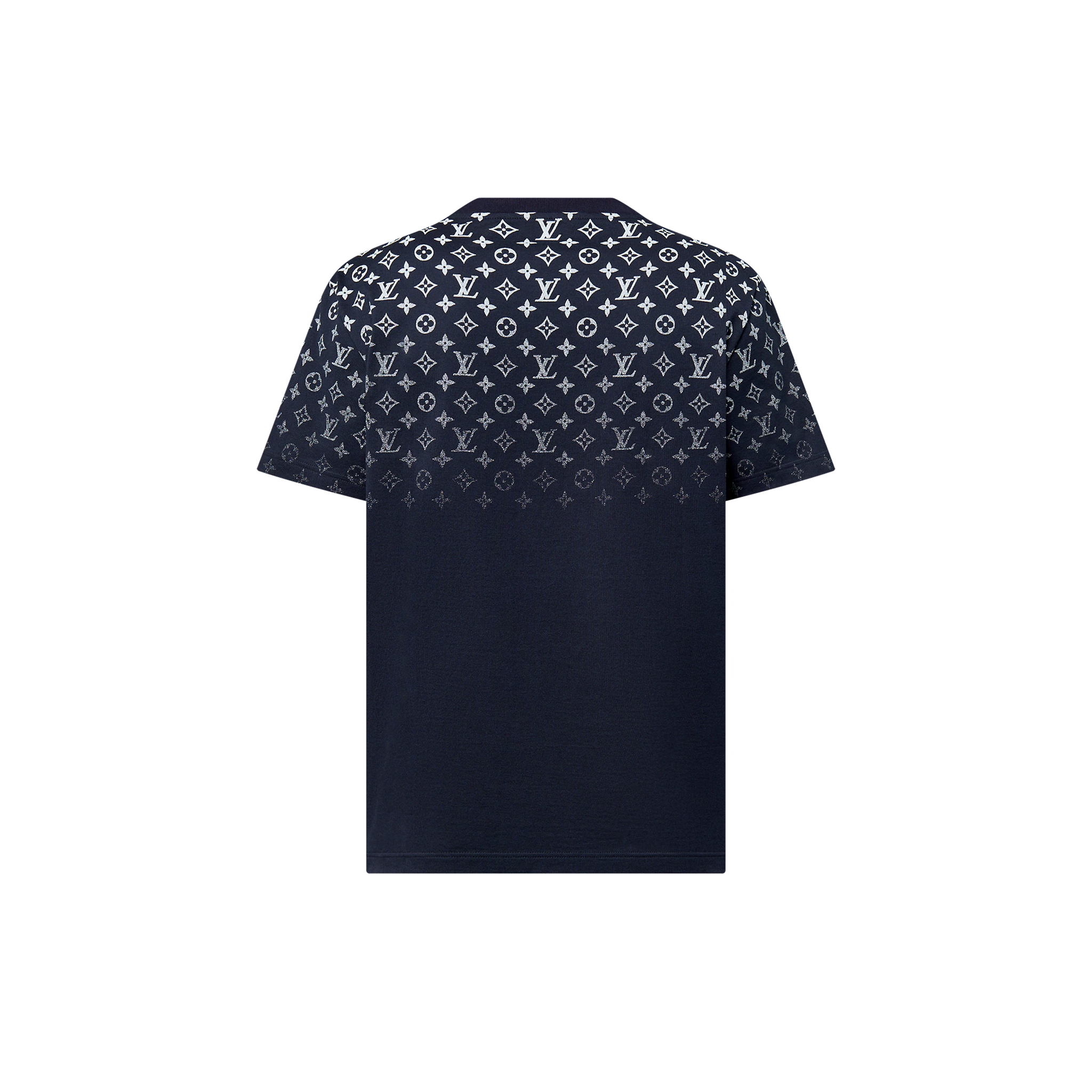 Gradient Navy Blue Cotton T-shirt - Exclusive Wear