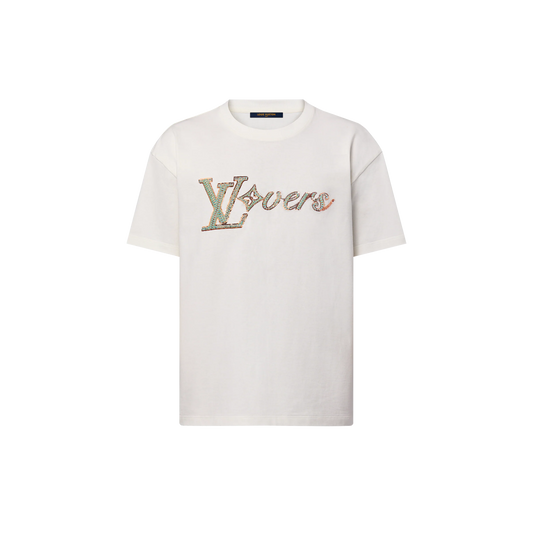 Lovers Embroidered White T-shirt