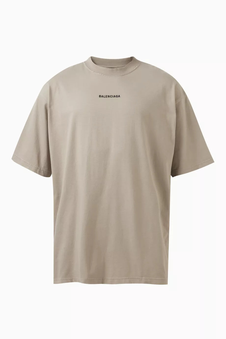 Distressed Effect Beige Oversize T-shirt - Exclusive Wear