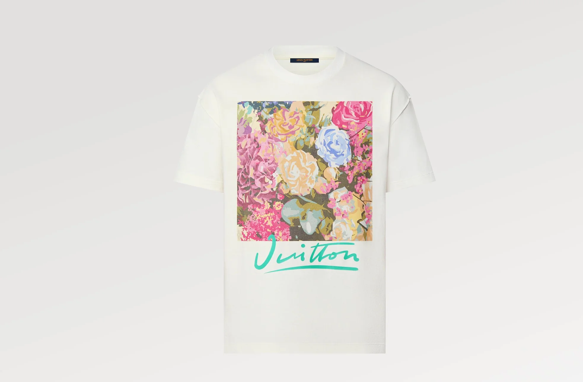 Flower Tepestry Print White T-shirt - Exclusive Wear