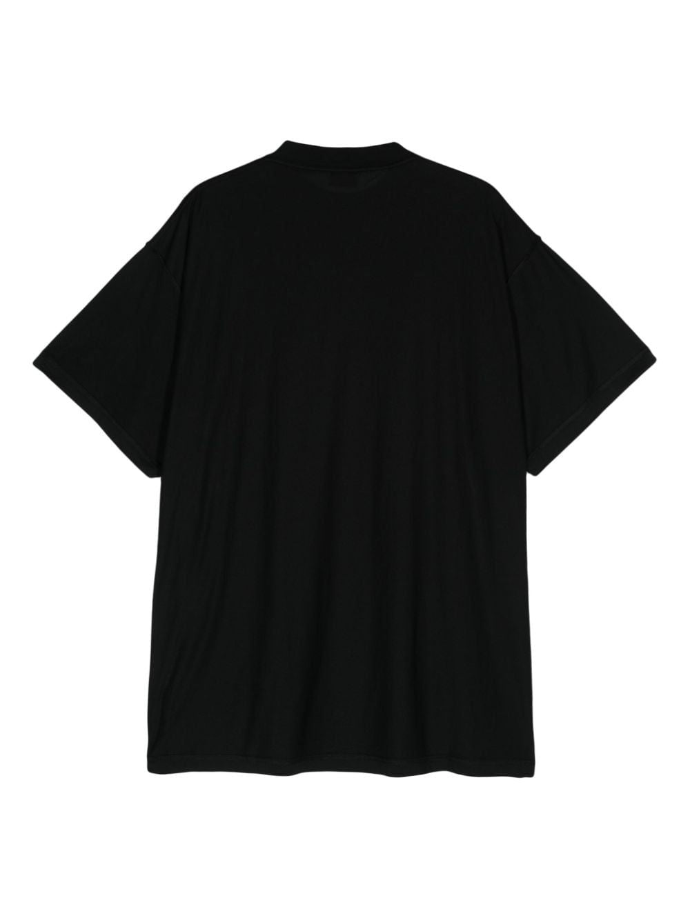 Inside-Out Black Cotton T-shirt