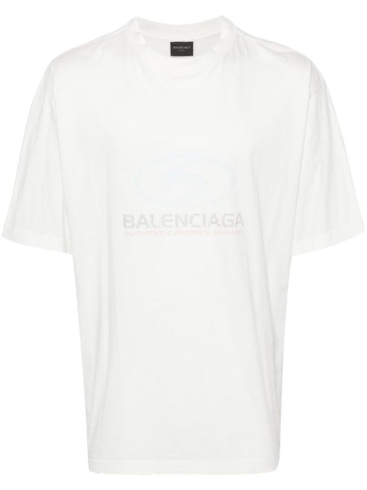 Faded Surfer Logo White Oversized T-shirt