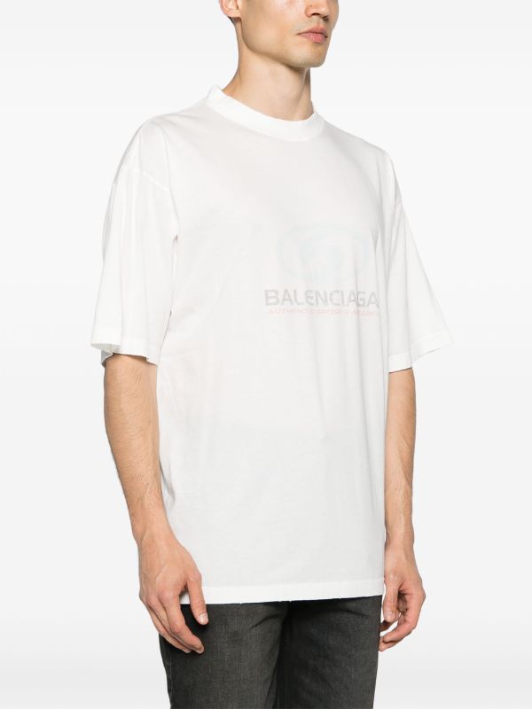 Faded Surfer Logo White Oversized T-shirt