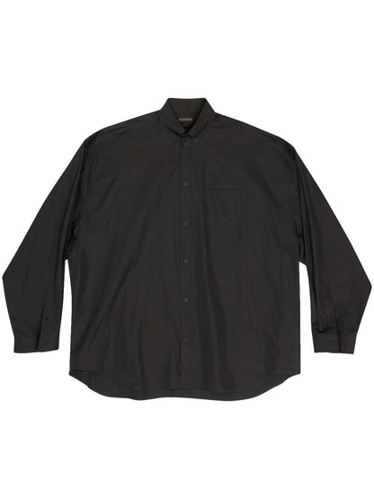 Oversized Logo-print Black Shirt