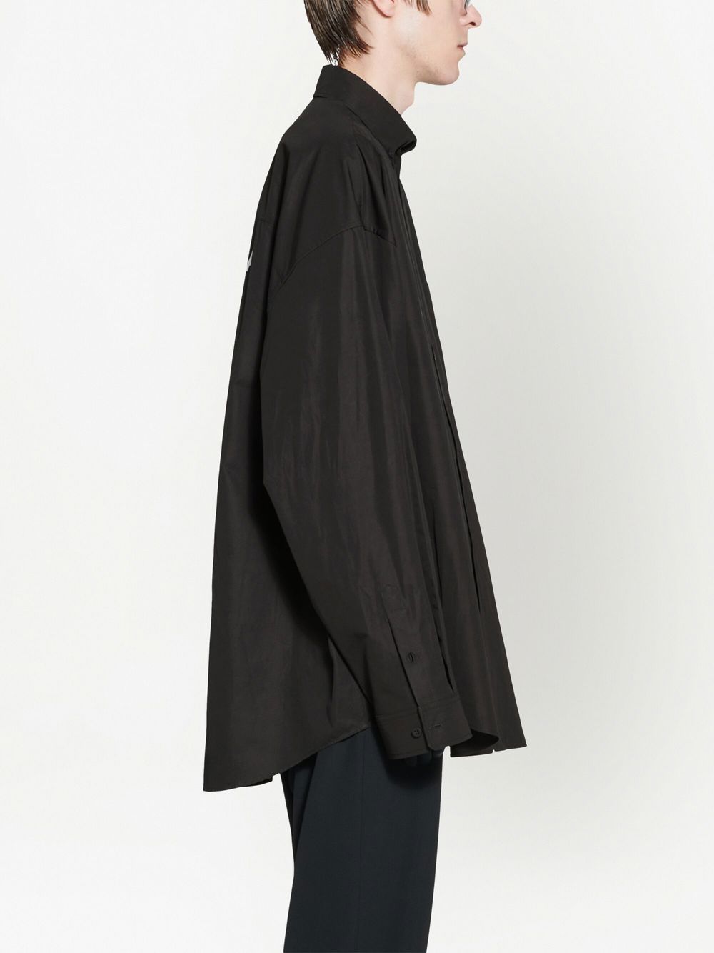 Oversized Logo-print Black Shirt - Exclusive Wear