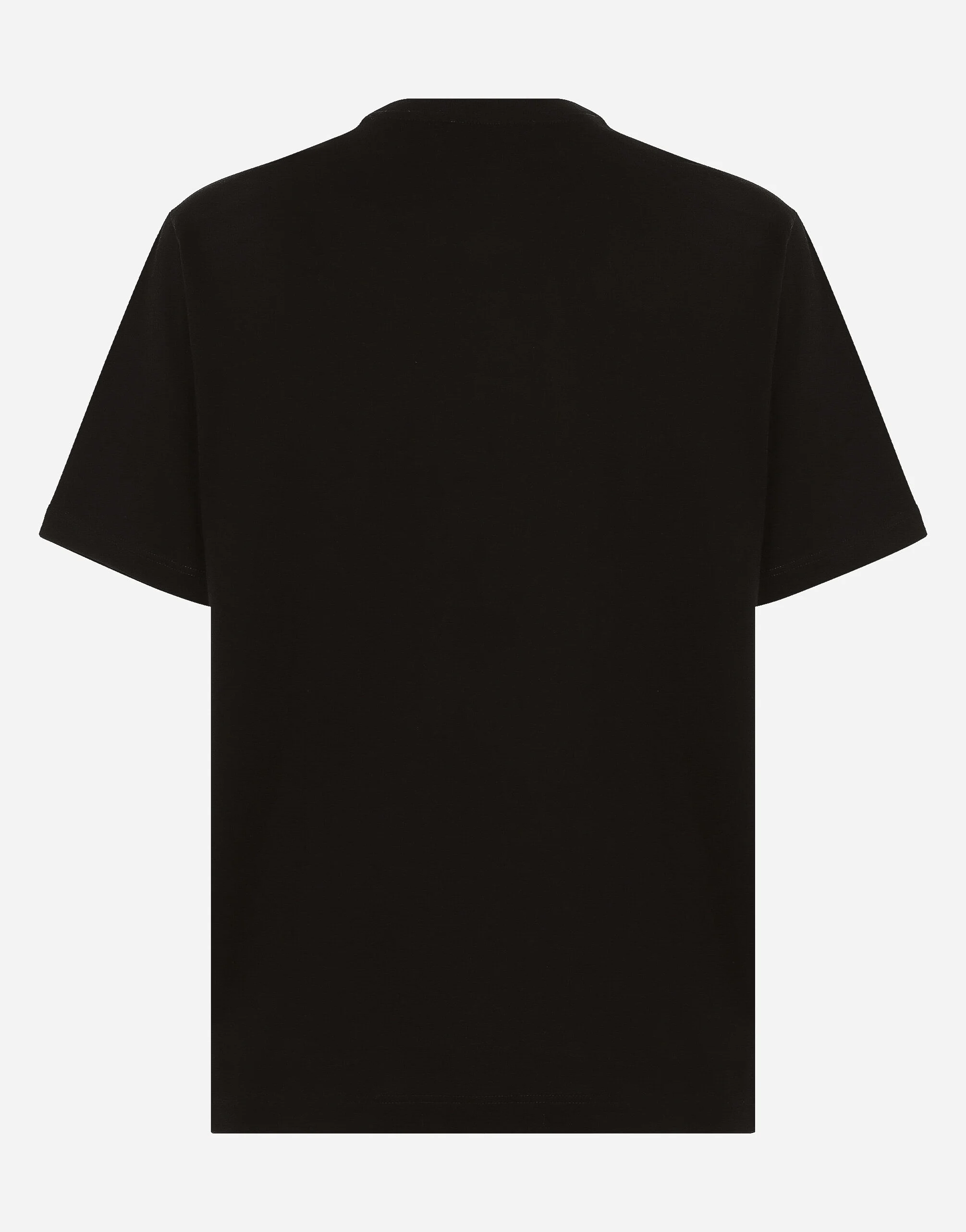 Black Cotton Interlocking Logo Print - Exclusive Wear