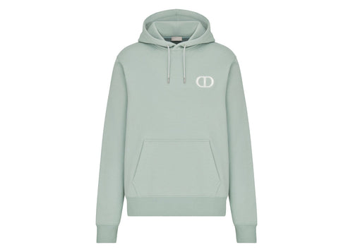 CD ICON MINT GREEN COTTON FLEECE HOODIE