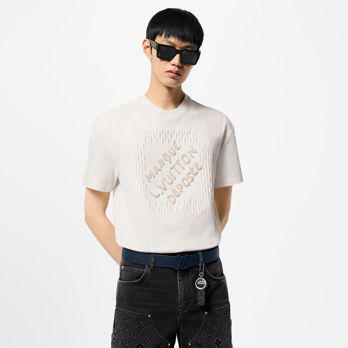 Embroidered Signature Cotton T-Shirt