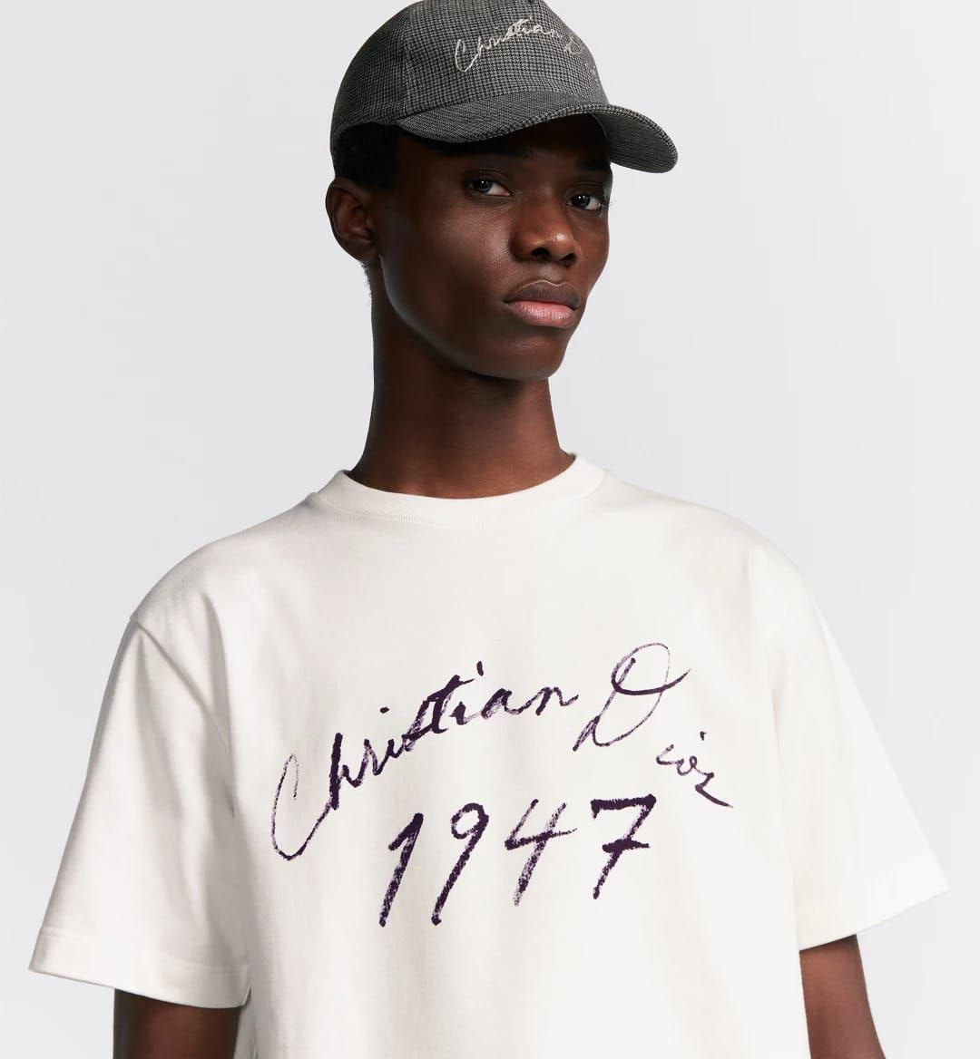 Handwritten Logo Relaxed Fit White T-shirt