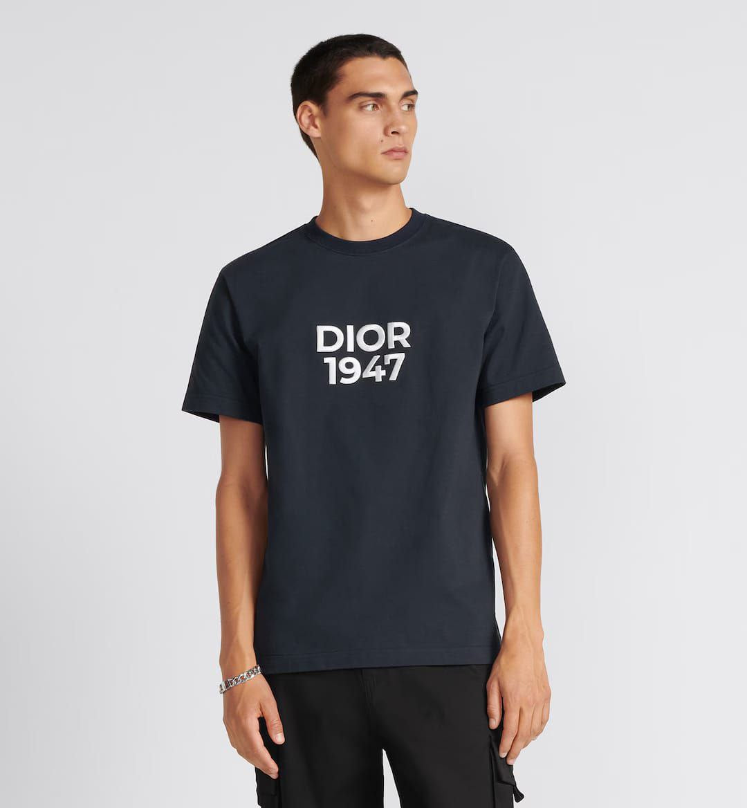1947 Relaxed Fit Navy Blue Cotton Jersey T-shirt - Exclusive Wear