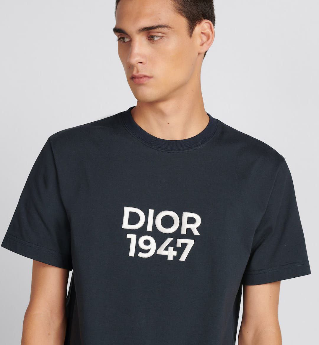 1947 Relaxed Fit Navy Blue Cotton Jersey T-shirt - Exclusive Wear