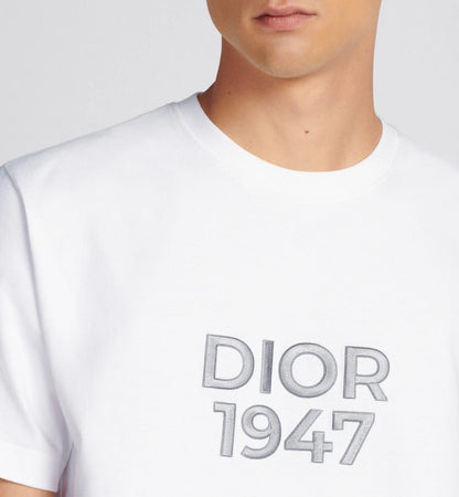 1947 Relaxed Fit White Cotton Jersey T-shirt