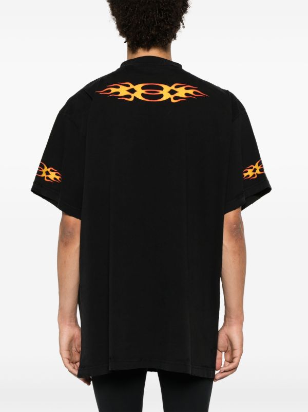 Burning Unity Men’s Black Oversized T-shirt - Exclusive Wear