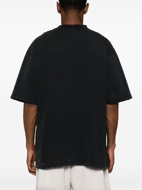 Paris Liberty Logo Black Oversized T-shirt