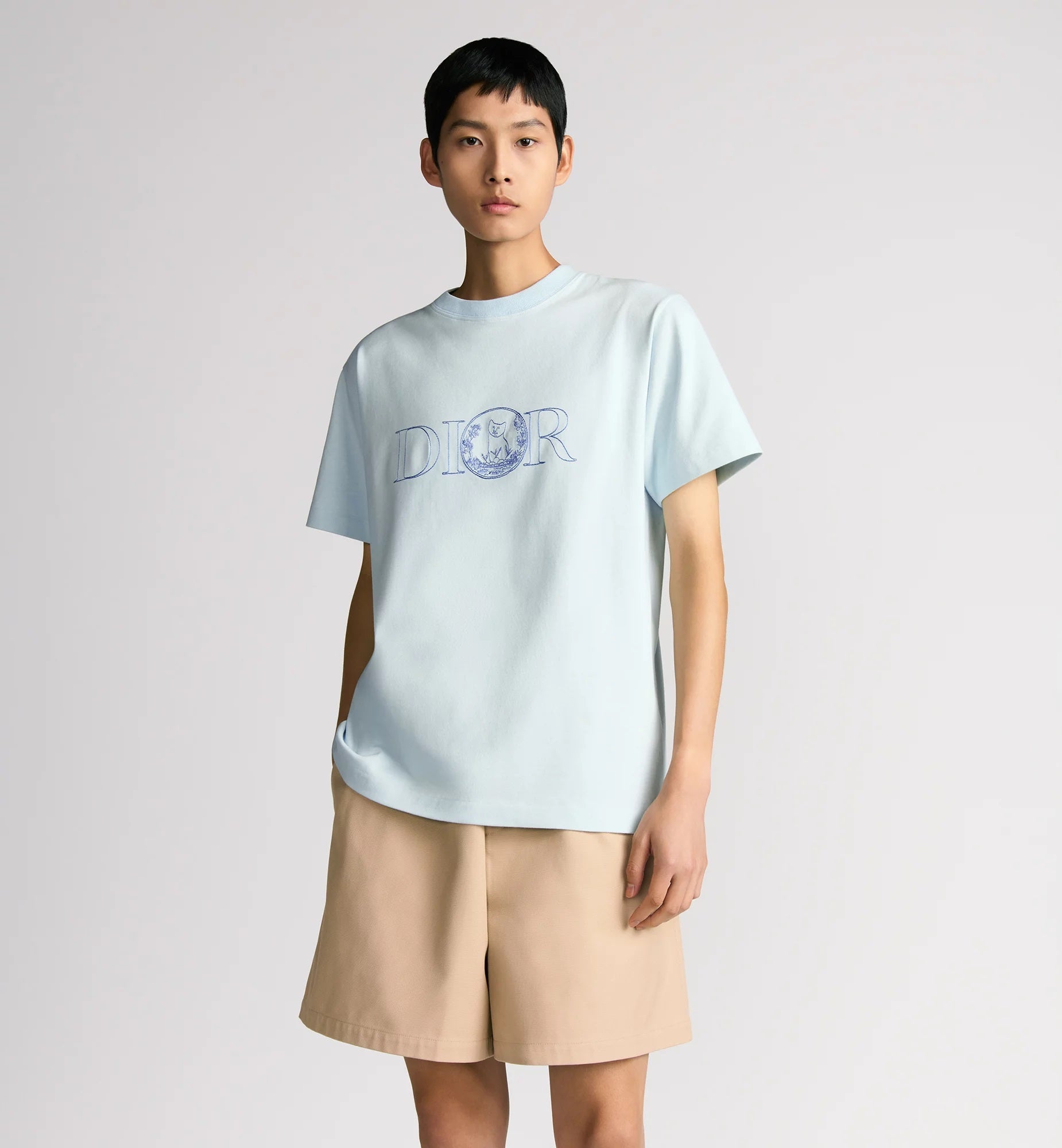 Hylton Nel Embroidered Blue T-shirt - Exclusive Wear