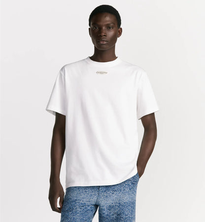 Relaxed Fit White Cotton T-shirt with Tag