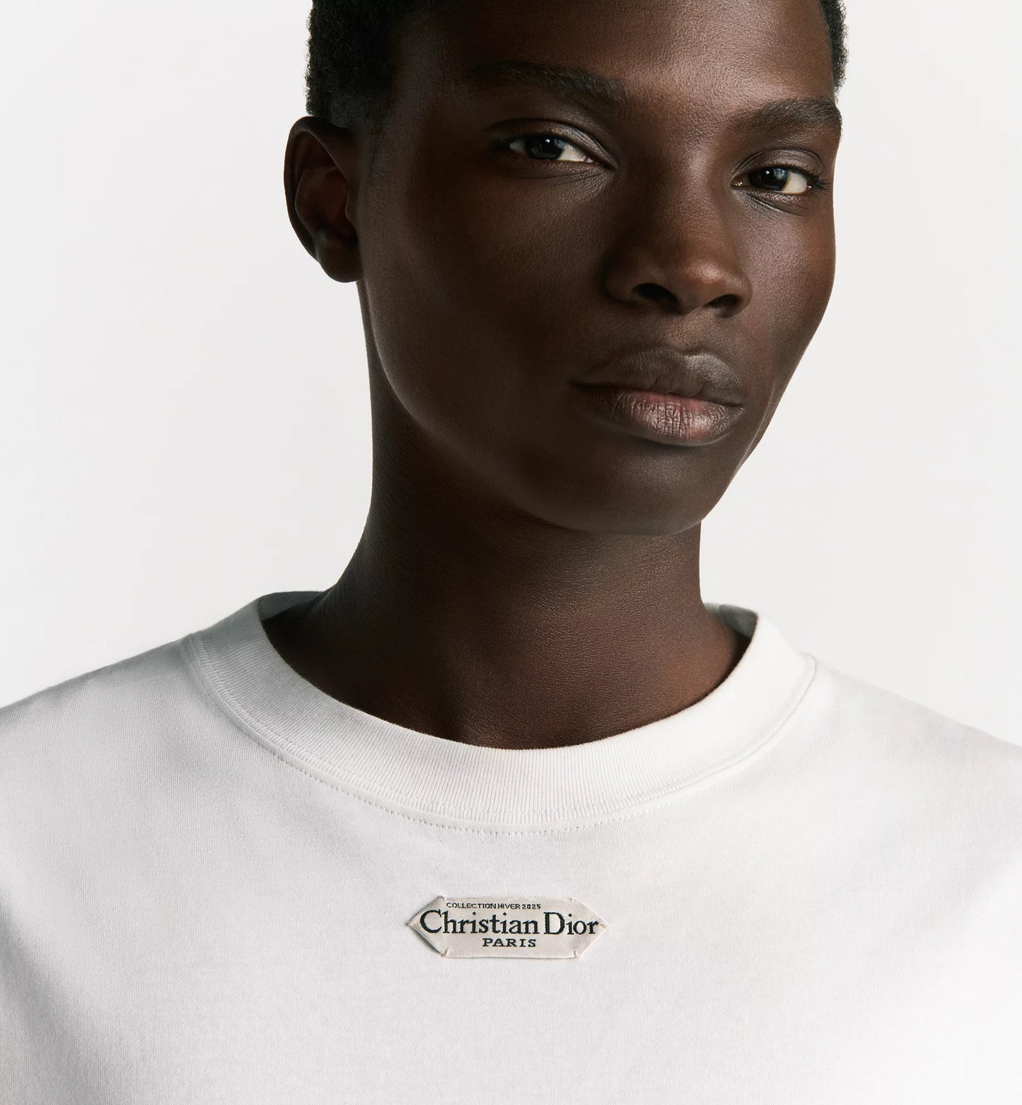 Relaxed Fit White Cotton T-shirt with Tag