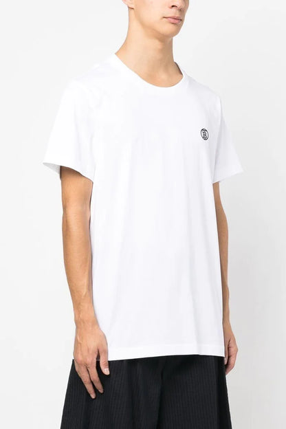 Monogram Motif White Cotton T-shirt