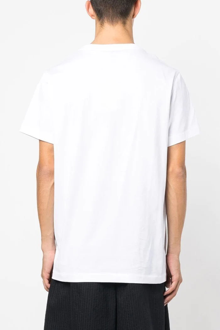 Monogram Motif White Cotton T-shirt