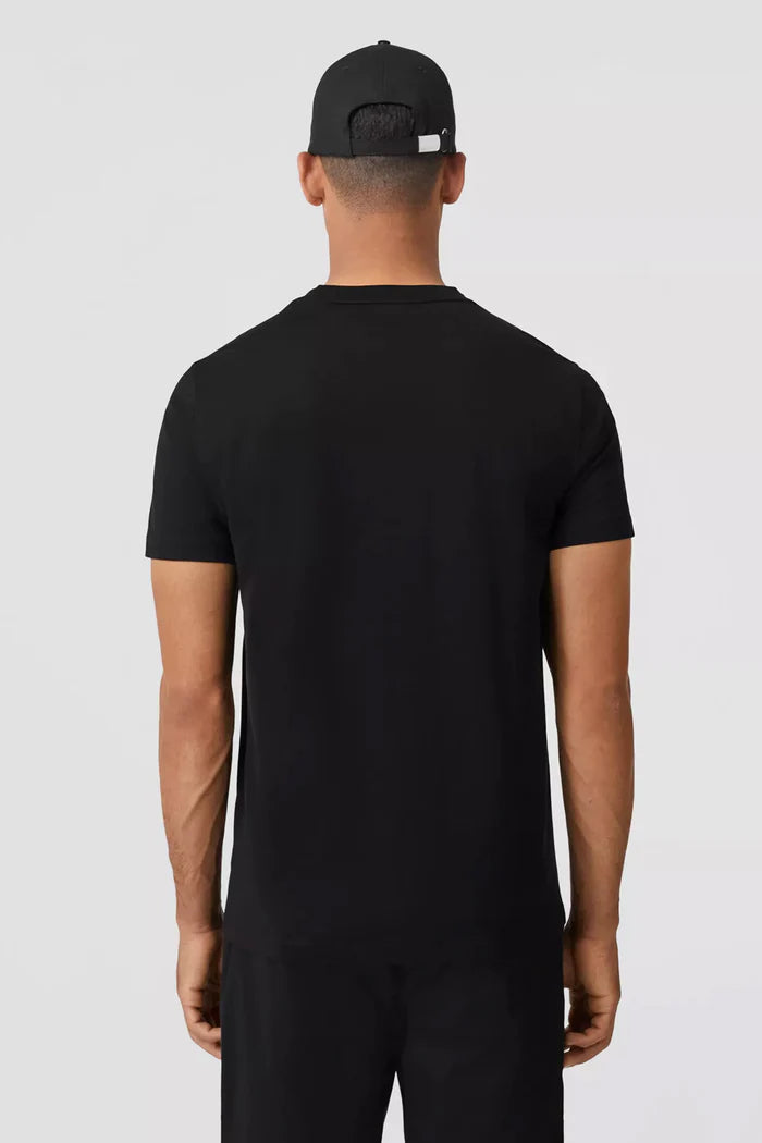 Monogram Motif Black Cotton T-shirt