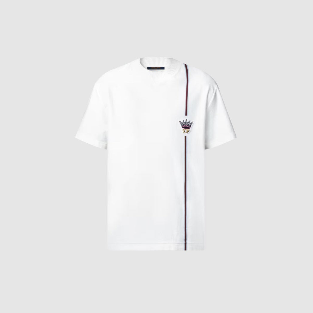 Golden Crown Patch White T-shirt - Exclusive Wear