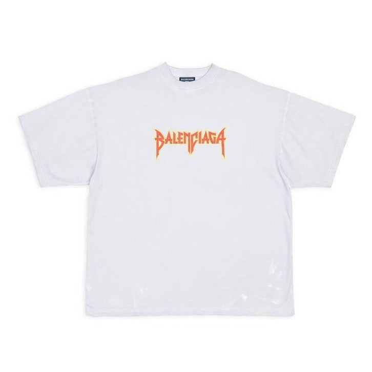 Metal Oversized White T-shirt - Exclusive Wear