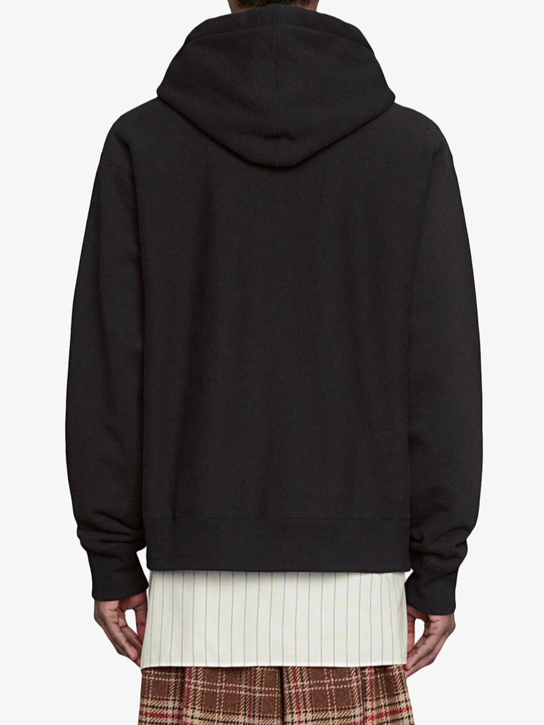 Black Oversize Hoodie with Lamb Print - Exclusive Wear