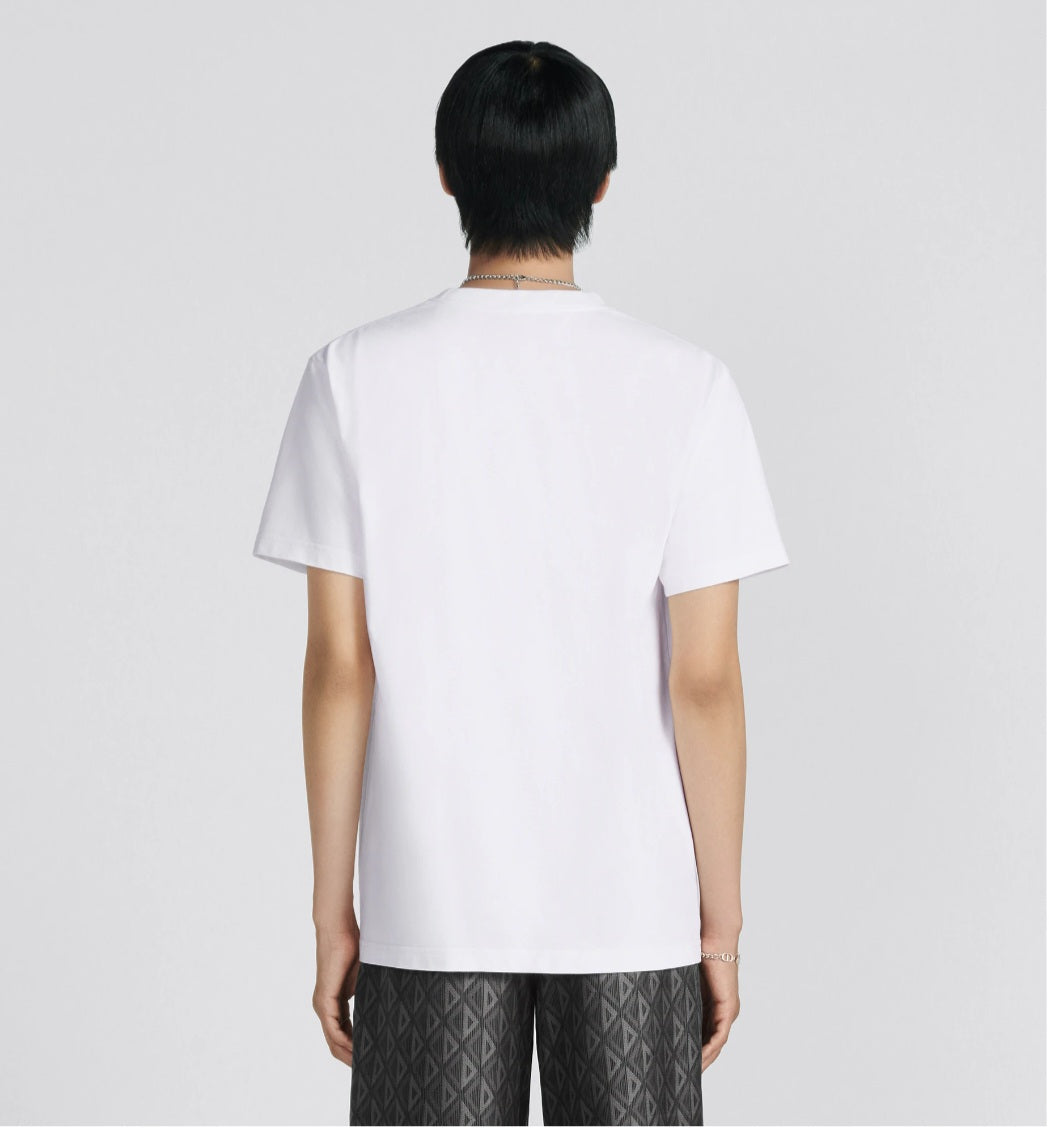 CD Diamond Relaxed Fit White T-shirt - Exclusive Wear