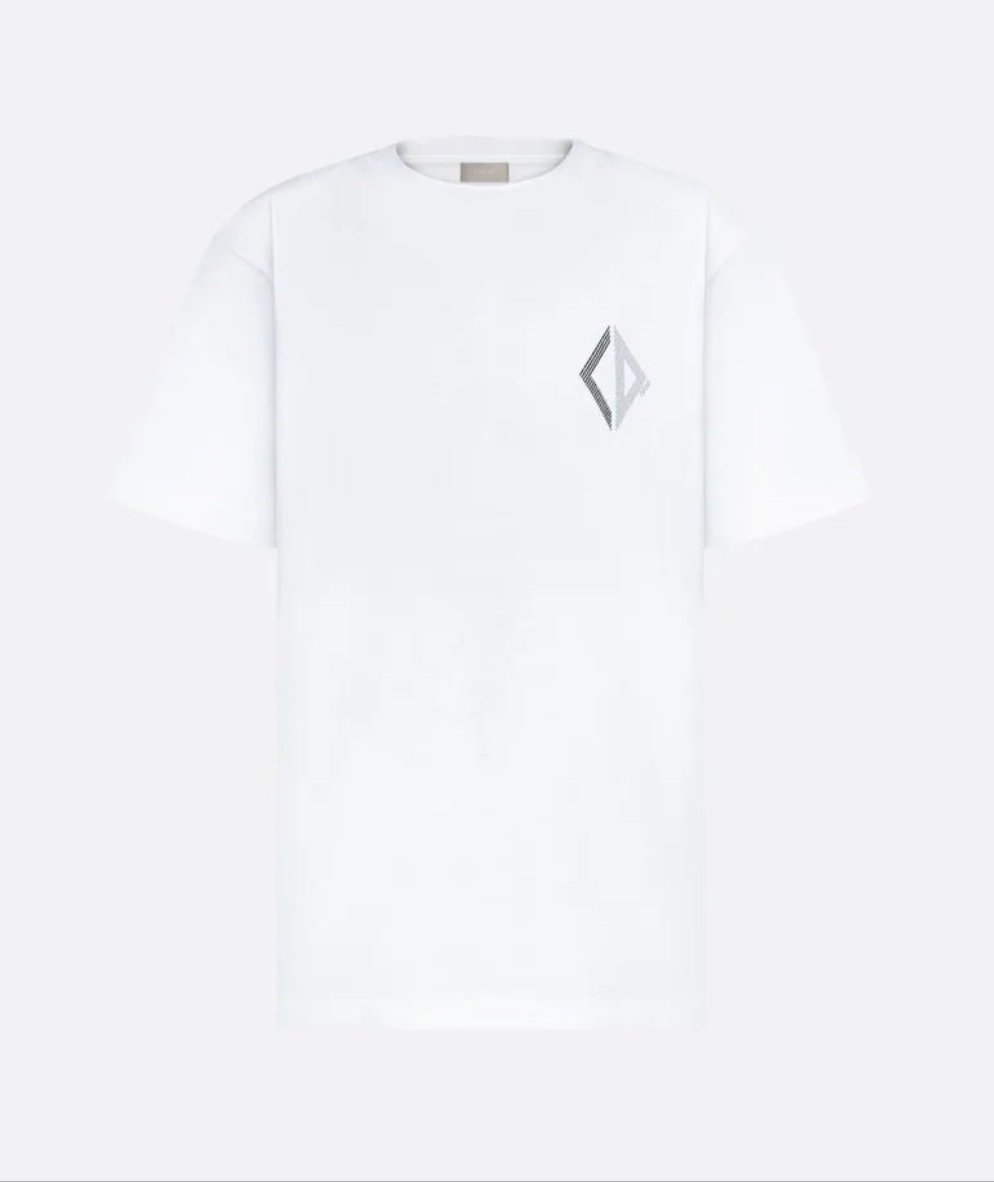 CD Diamond Relaxed Fit White T-shirt - Exclusive Wear