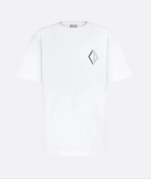 CD Diamond Relaxed Fit White T-shirt - Exclusive Wear