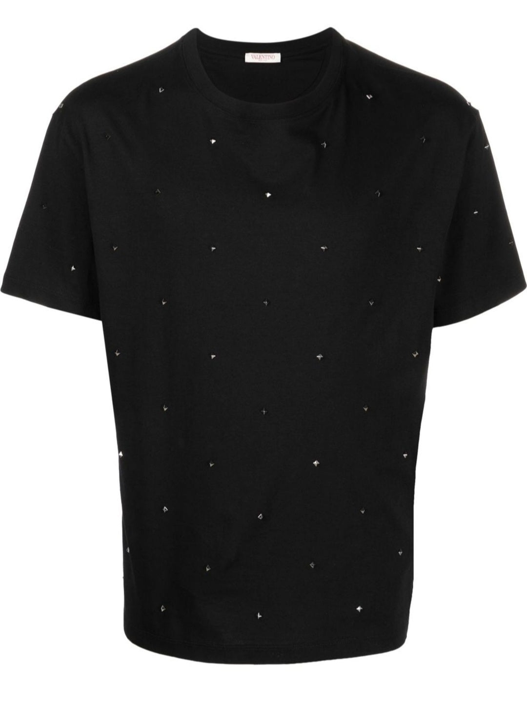 Rockstud Black Cotton T-shirt - Exclusive Wear