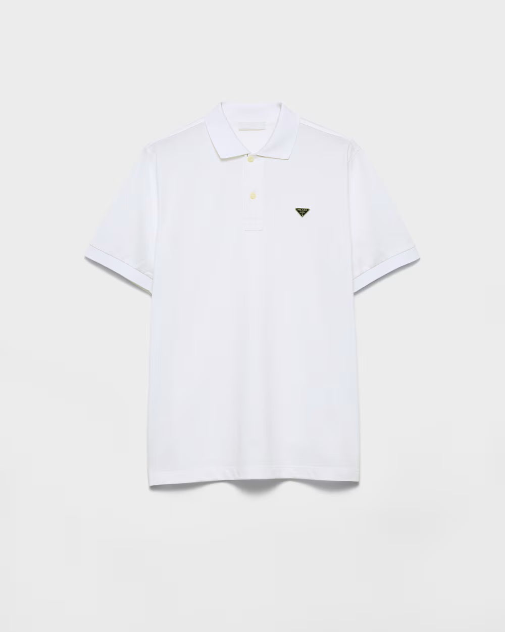 White Cotton Pique Poloshirt