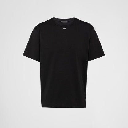 Black Stretch Cotton T-shirt