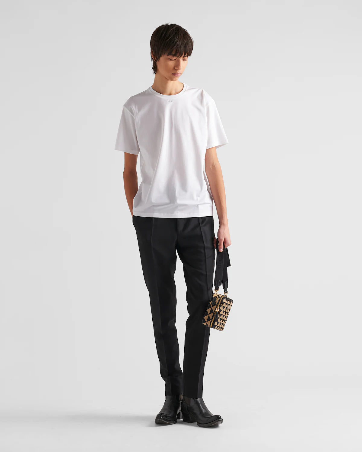 White Stretch Cotton T-shirt - Exclusive Wear