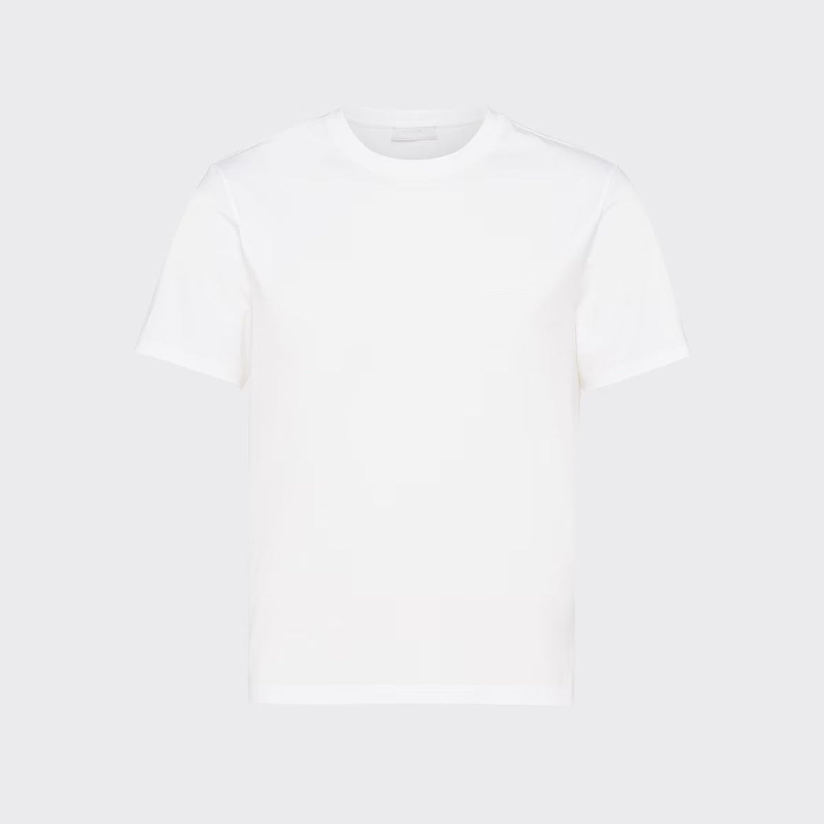 Triangle Logo White Cotton T-shirt - Exclusive Wear