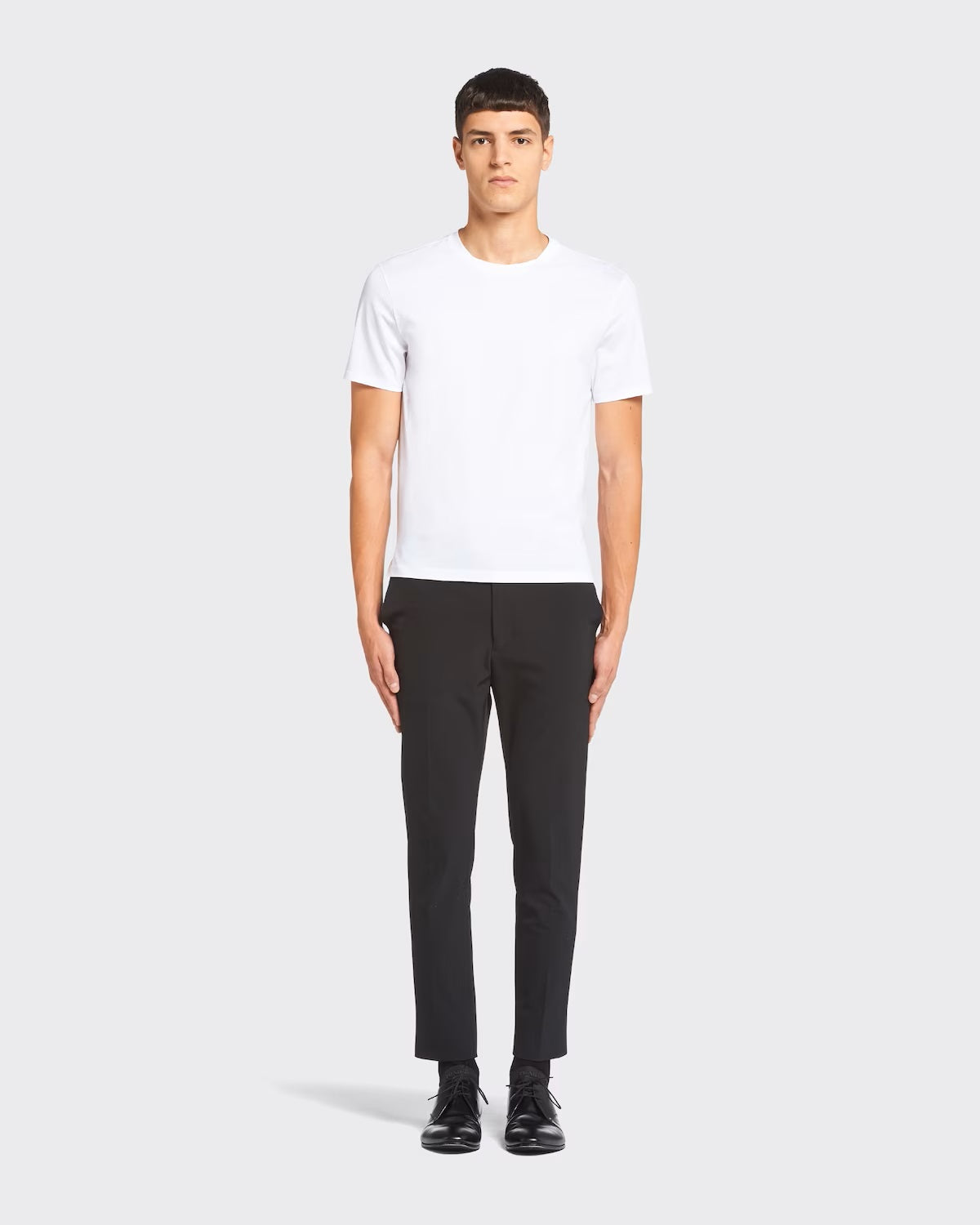 Triangle Logo White Cotton T-shirt - Exclusive Wear