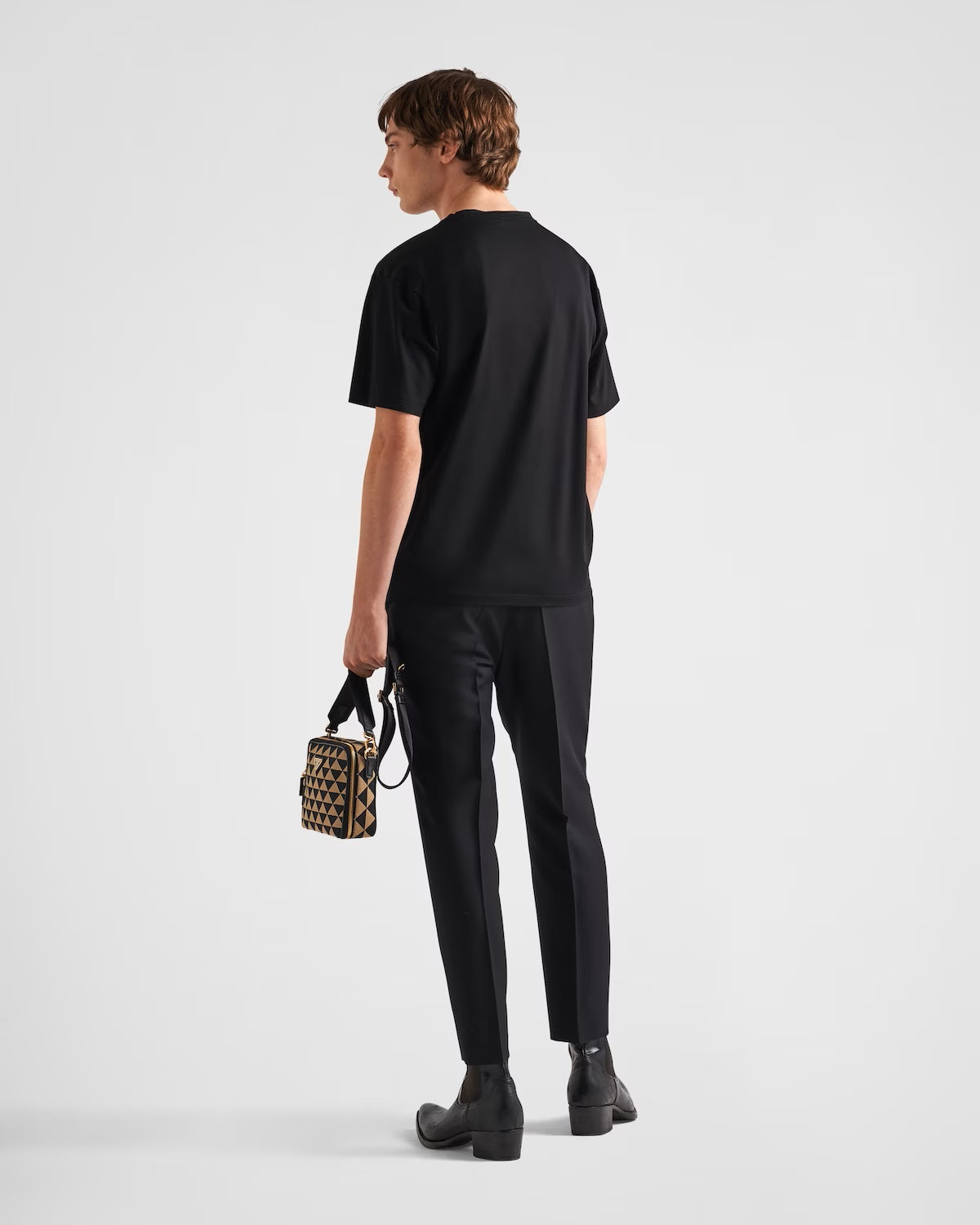 Black Stretch Cotton T-shirt