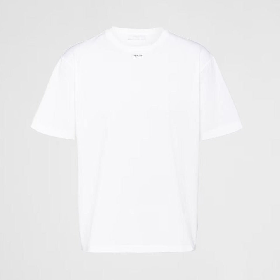 White Stretch Cotton T-shirt - Exclusive Wear