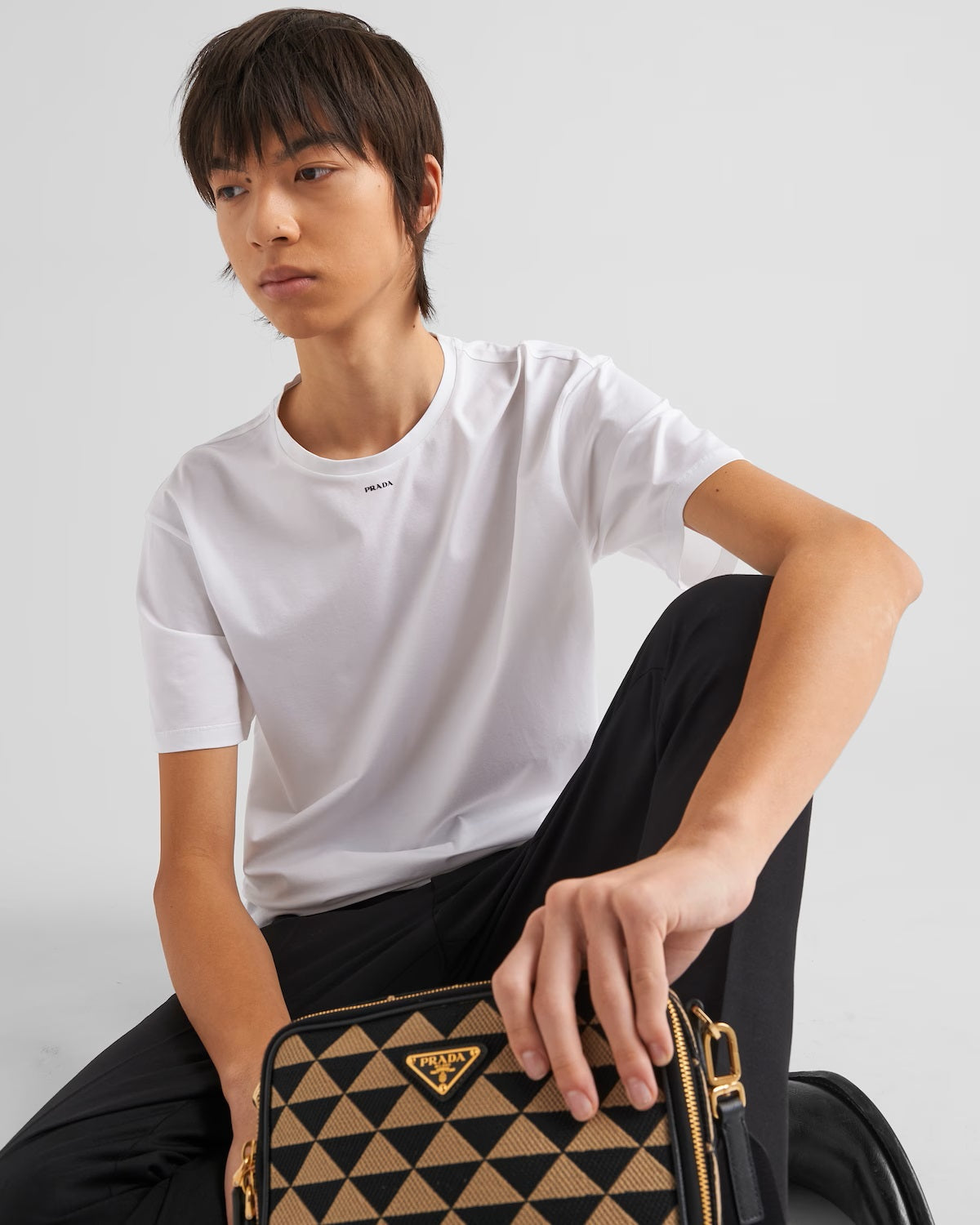 White Stretch Cotton T-shirt - Exclusive Wear