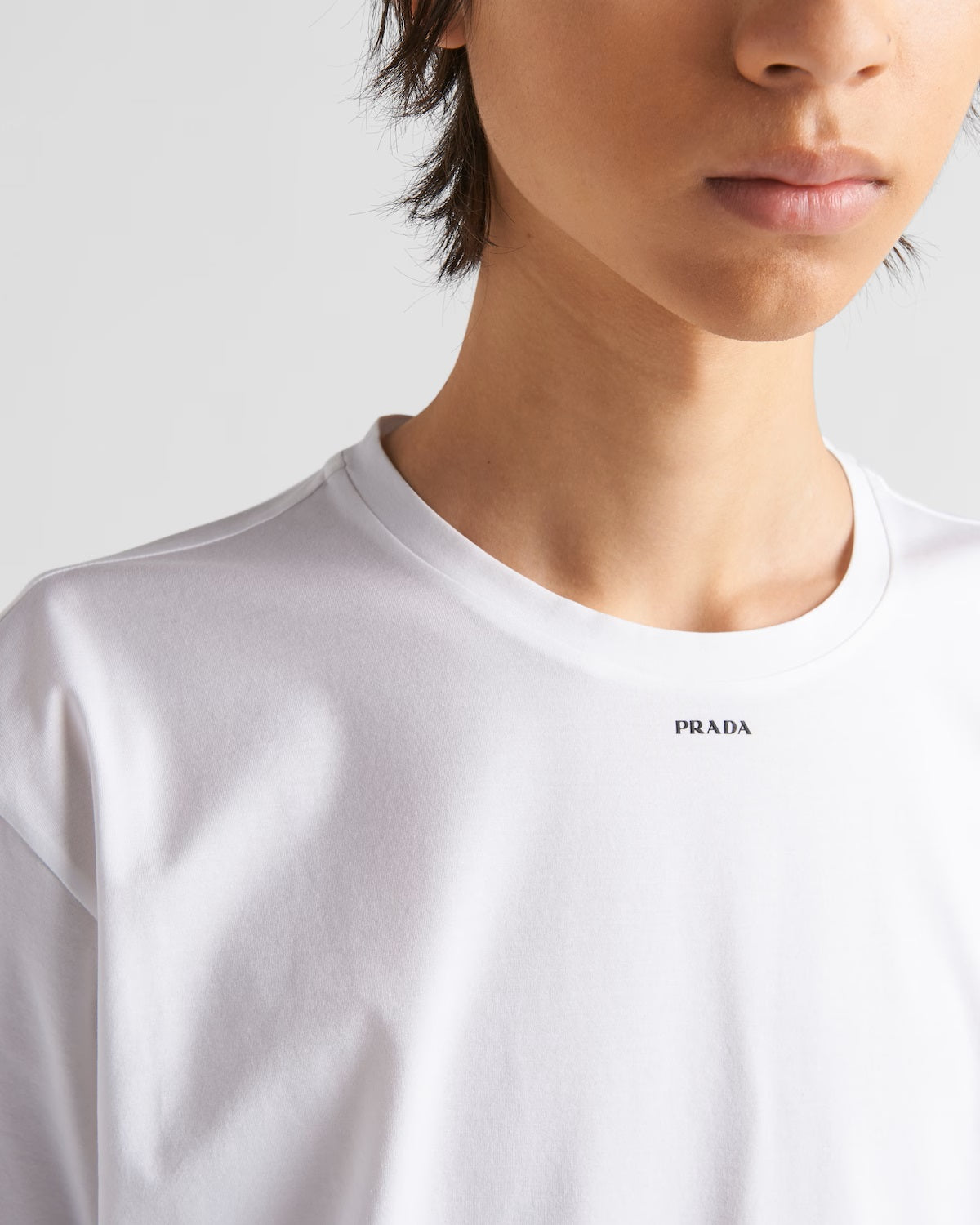 White Stretch Cotton T-shirt