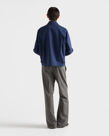 Blue Cotton Blend Jacket