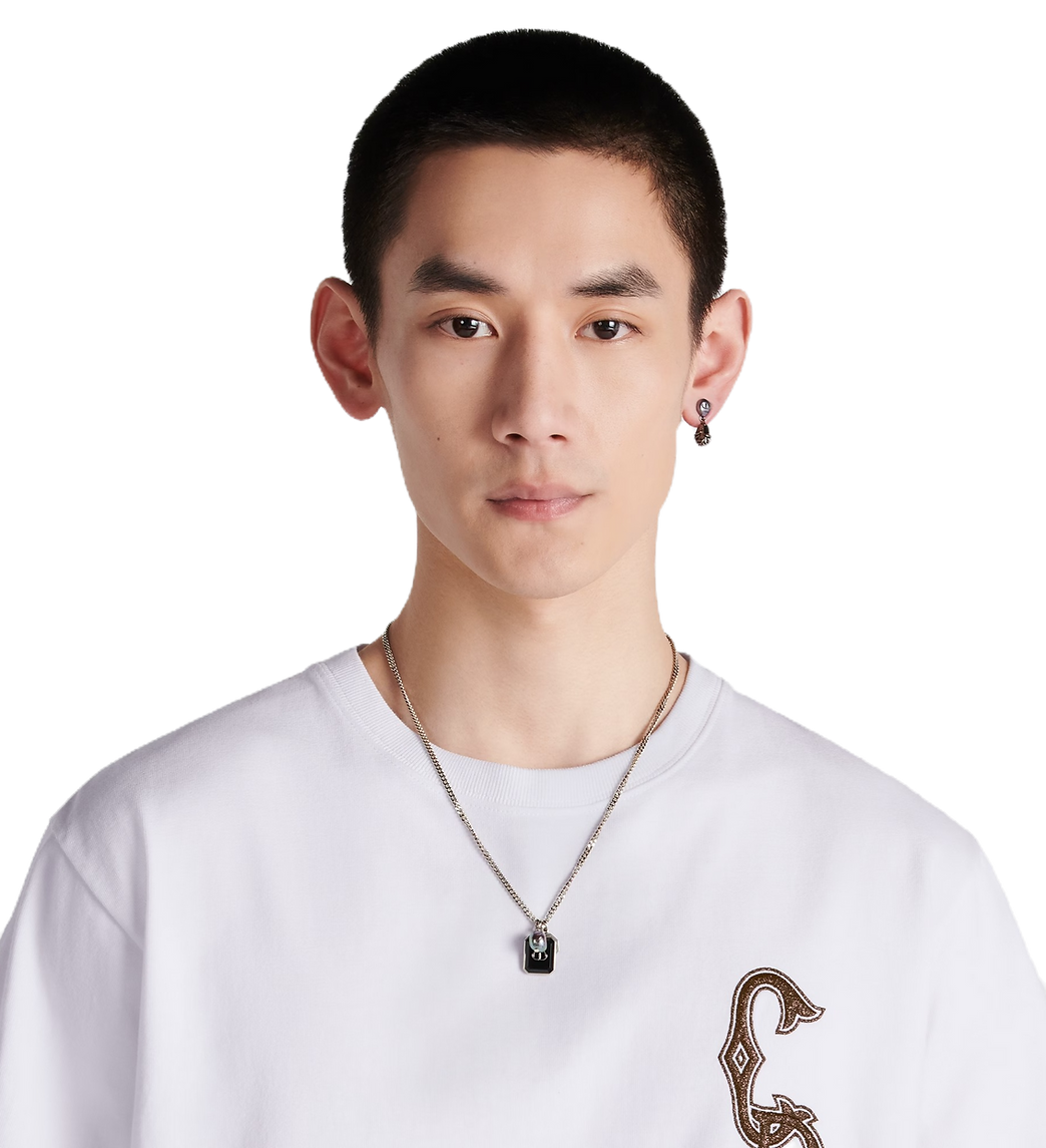 CD INTERLACED RELAXED FIT WHITE T-SHIRT - Exclusive Wear