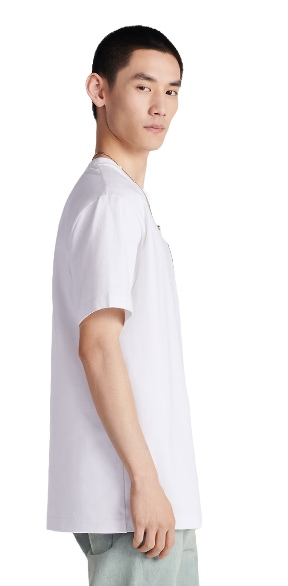 CD INTERLACED RELAXED FIT WHITE T-SHIRT - Exclusive Wear
